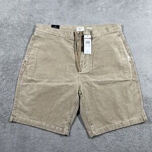 Quiksilver Shorts Mens 34 Beige Corduroy Straight Fit Beach Casual New